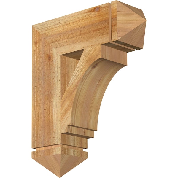Ekena Millwork Imperial Arts & Crafts Rough Sawn Bracket, Western Red Cedar, 6"W x 20"D x 24"H BKT06X20X24IMP03RWR - main